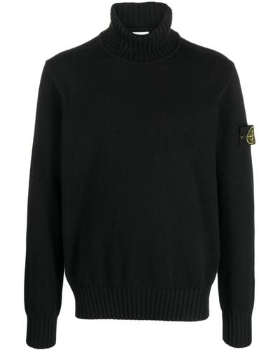 Stone Island Cotton Sweater - Black
