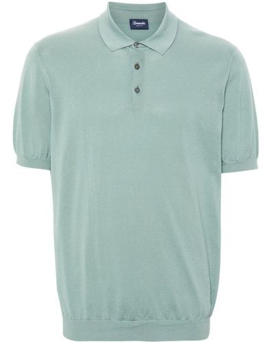 Drumohr Button-up Cotton Polo Shirt - Green