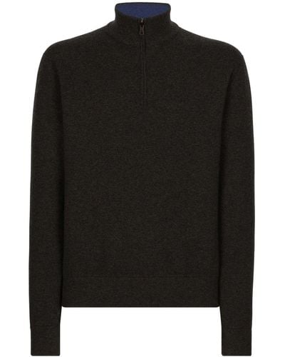 Dolce & Gabbana Half-zip Cashmere Pullover - Black