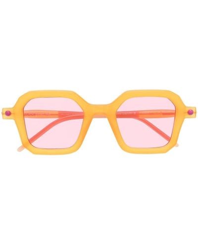Kuboraum Eckige Sonnenbrille aus Acetat - Pink