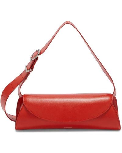Jil Sander Small Cannolo Tote Bag - Red