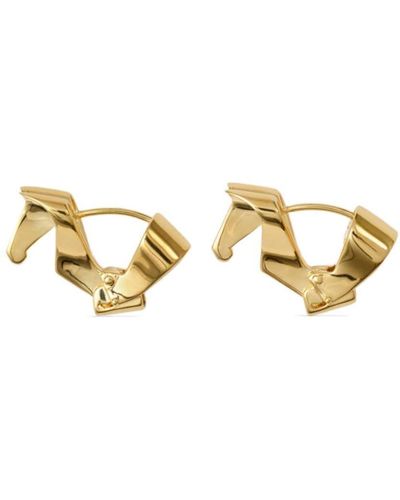 Burberry Horse Hoop Earrings - Metallic