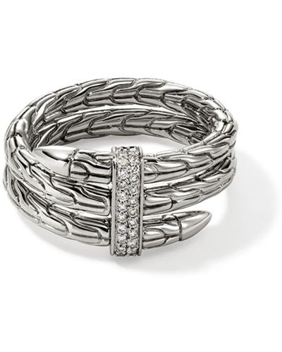 John Hardy Ring Met Diamant - Metallic
