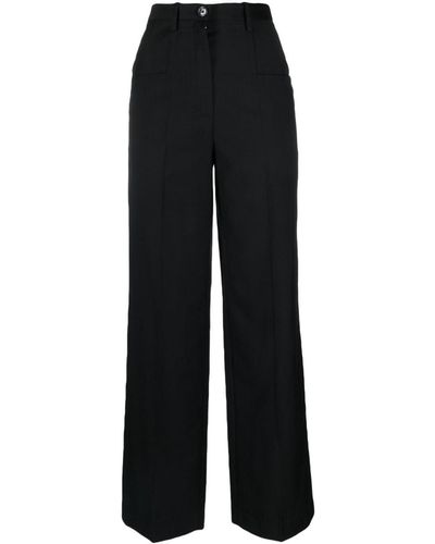 Sonia Rykiel Straight Wool Tailored Trousers - Black