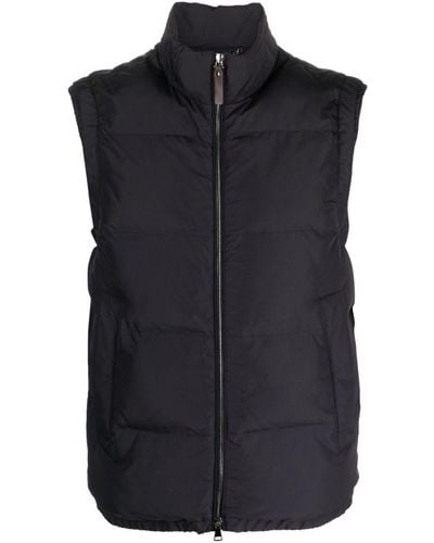 Canali Zip-up Padded Gilet - Black