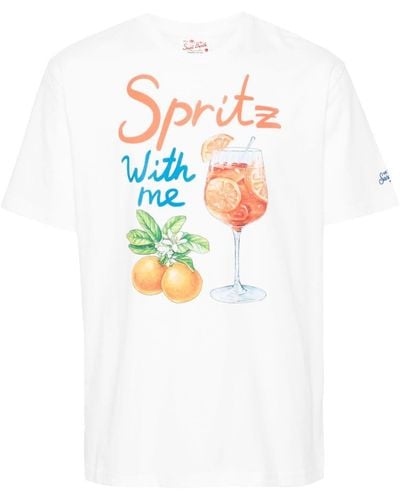 Mc2 Saint Barth Spritz With Me Graphic-print T-shirt - White