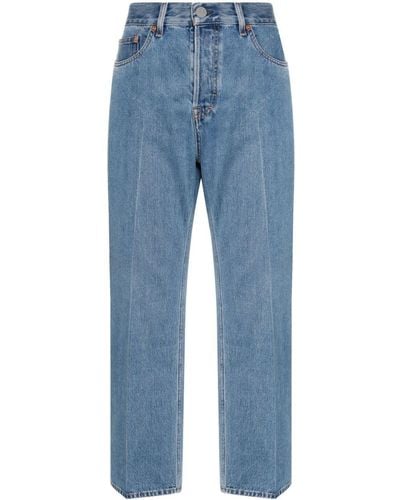 Gucci Tief sitzende Cropped-Jeans - Blau