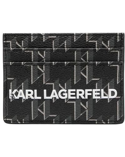Karl Lagerfeld K/Monogram Klassik Kartenetui - Schwarz