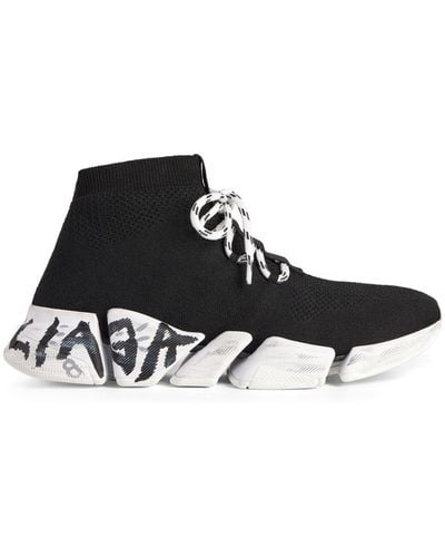 Balenciaga Speed 2.0 Graffiti Sneakers - Schwarz