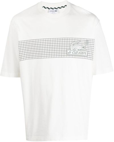 Lacoste BEIGE Short Sleeves Classic Fit Speckled Print Cotton