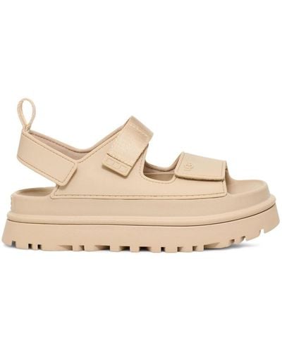 UGG Golden Glow Flatform-Sandalen - Natur