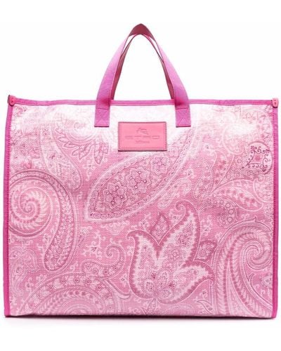 Etro Paisley-print Tote Bag - Pink