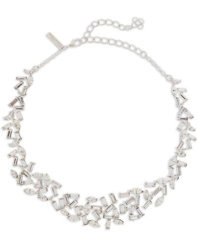 Oscar de la Renta Funfetti Crystal-embellished Necklace - White