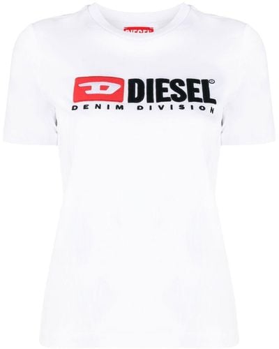 DIESEL T-reg-div Katoenen T-shirt - Wit