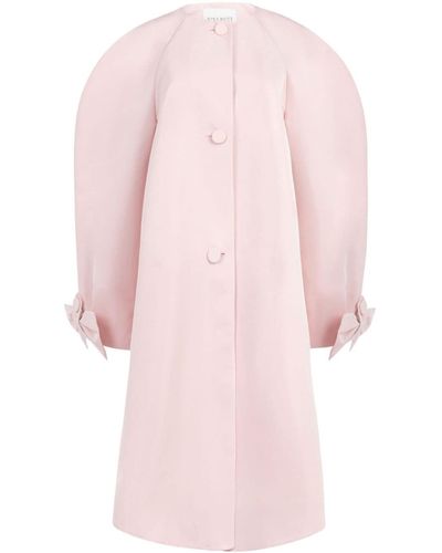 Nina Ricci Single-breasted Cocoon Coat - Pink