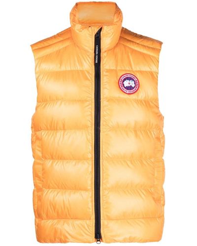 Canada Goose Logo-patch Padded Gilet - Yellow
