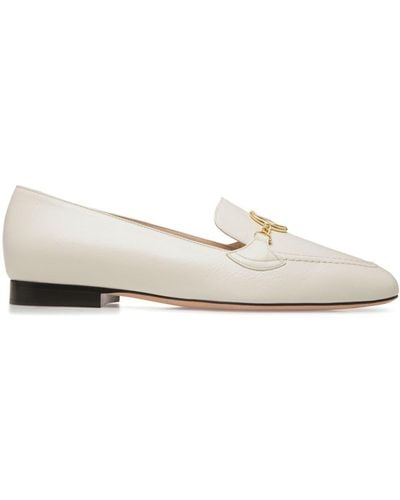 Bally O'brien Goat Grained Loafers - White