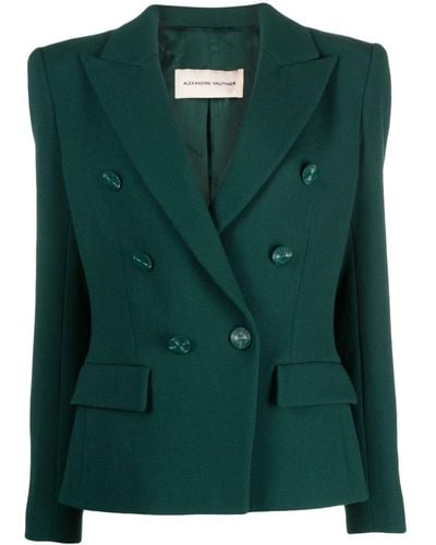 Alexandre Vauthier Double-breasted Wool Blazer - Green