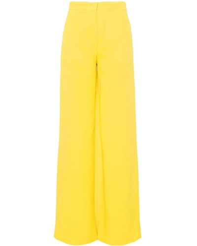 Max Mara Gary High-waist Wide-leg Trousers - Yellow