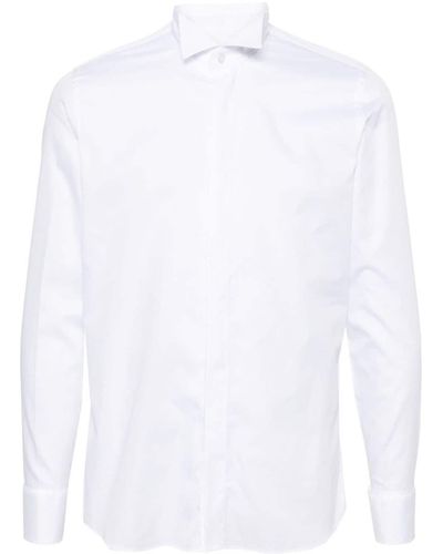 Tagliatore ウィングチップカラー シャツ - ホワイト