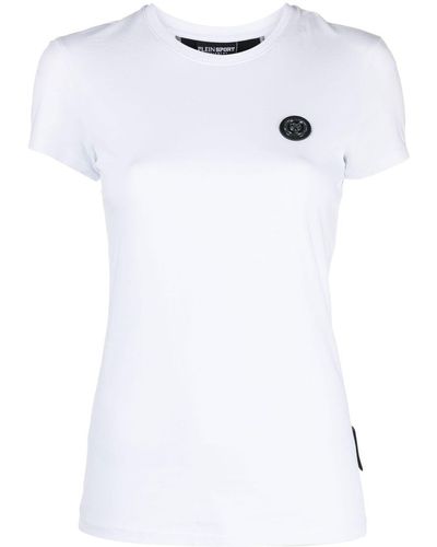 Philipp Plein Appliqué Logo Cotton T-shirt - White