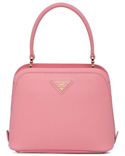 Prada Matinée Micro Saffiano Leather Bag - Pink