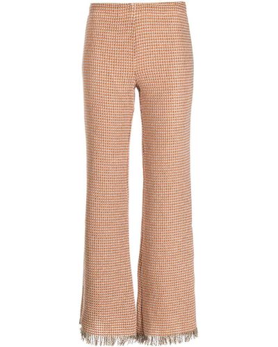 Rodebjer Crochet Knit Wide-leg Pants - Natural