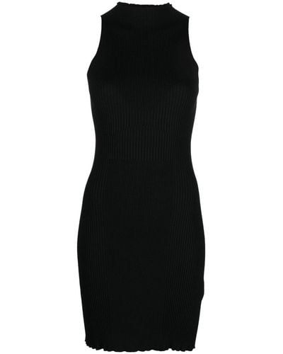 Aeron Ribgebreide Mini-jurk - Zwart