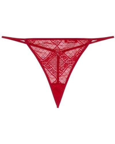 DIESEL Ufst-d-string Lace Thong - Red