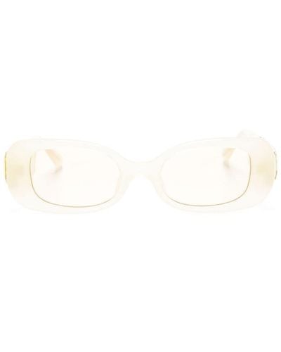Linda Farrow X Nima Benati lunettes de soleil rectangulaires Lola - Blanc