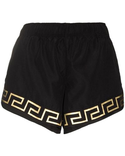 Versace La Greca Elasticated-waist Running Shorts - Black