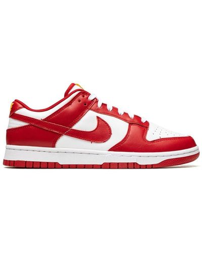 Nike "Weiße Gym Red Dunk Low Sneaker" - Rot
