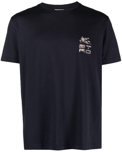 Etro T-Shirt mit Paisleymuster - Schwarz