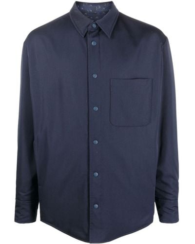 Lanvin Virgin-wool Shirt Jacket - Blue