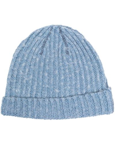 Our Legacy Chunky Ribbed-knit Beanie - Blue