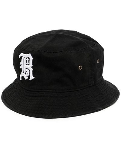 R13 Embroidered-logo Bucket Hat - Black