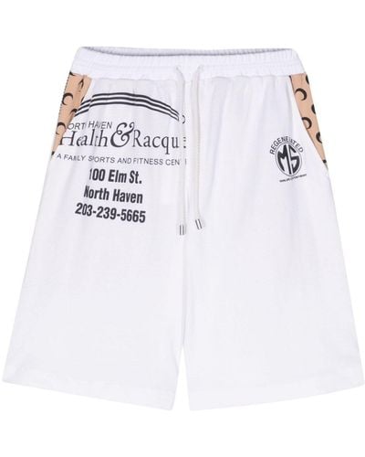 Marine Serre Regenerated Graphic T-shirt Bermuda Shorts - White
