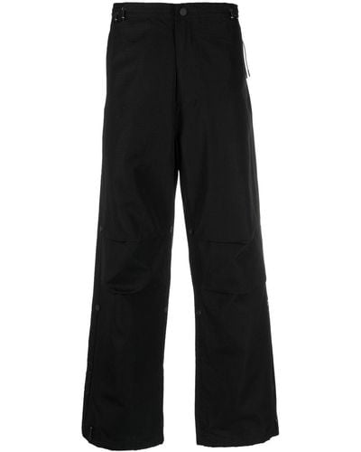 Maharishi Tonal-print Loose Snopants Trousers - Black