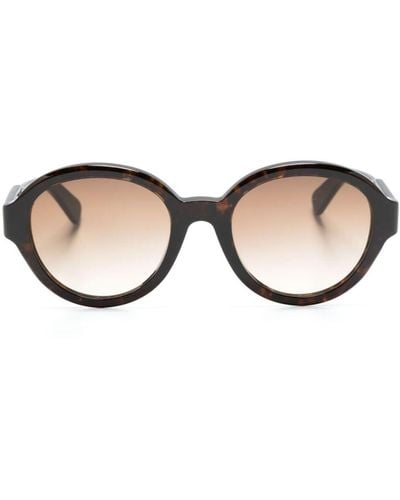 Chloé Tortoiseshell-effect Round-frame Sunglasses - Natural