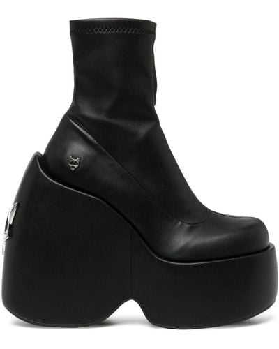 Naked Wolfe Botas Mayhem Stretch con suela gruesa - Negro