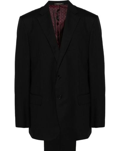 Corneliani Mini-check Single-breasted Suit - Black