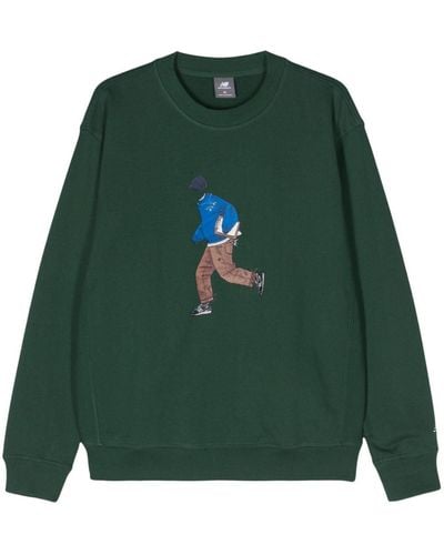 New Balance Athletics Sport Style Cotton Sweatshirt - Green
