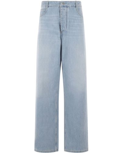 Bottega Veneta Mid-rise wide-leg jeans - Bleu