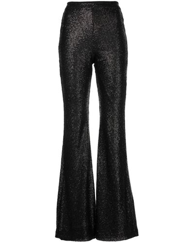 Cynthia Rowley Sequin-embellished Flared Pants - Black