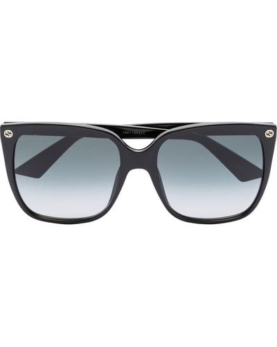 Gucci Eckige Oversized-Sonnenbrille - Schwarz