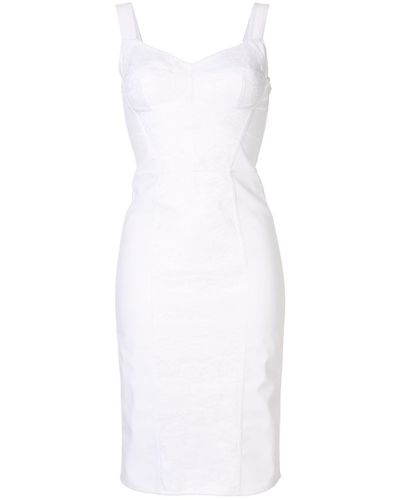 Dolce & Gabbana Corset Midi Dress - White