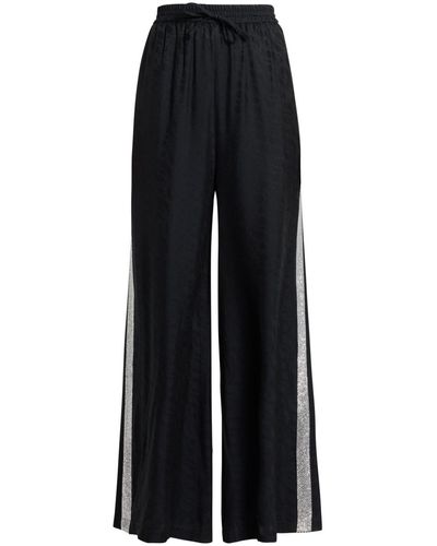 Stella McCartney Pantalones anchos S-Wave - Negro