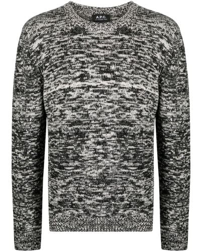 A.P.C. Noah Marl-knit Sweater - Grey
