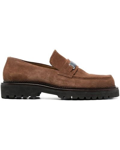 Filippa K Square-toe Suede Loafers - Brown