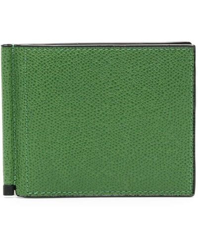 Valextra Simple Grip Leather Wallet - Green